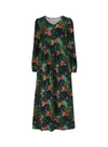 Sidney Midi Smock Dress in Dark Green Tigers & Palms from Sugarhill