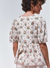 Borica Printed Embroidered Blouse in Rose Printemps from Emile & Ida