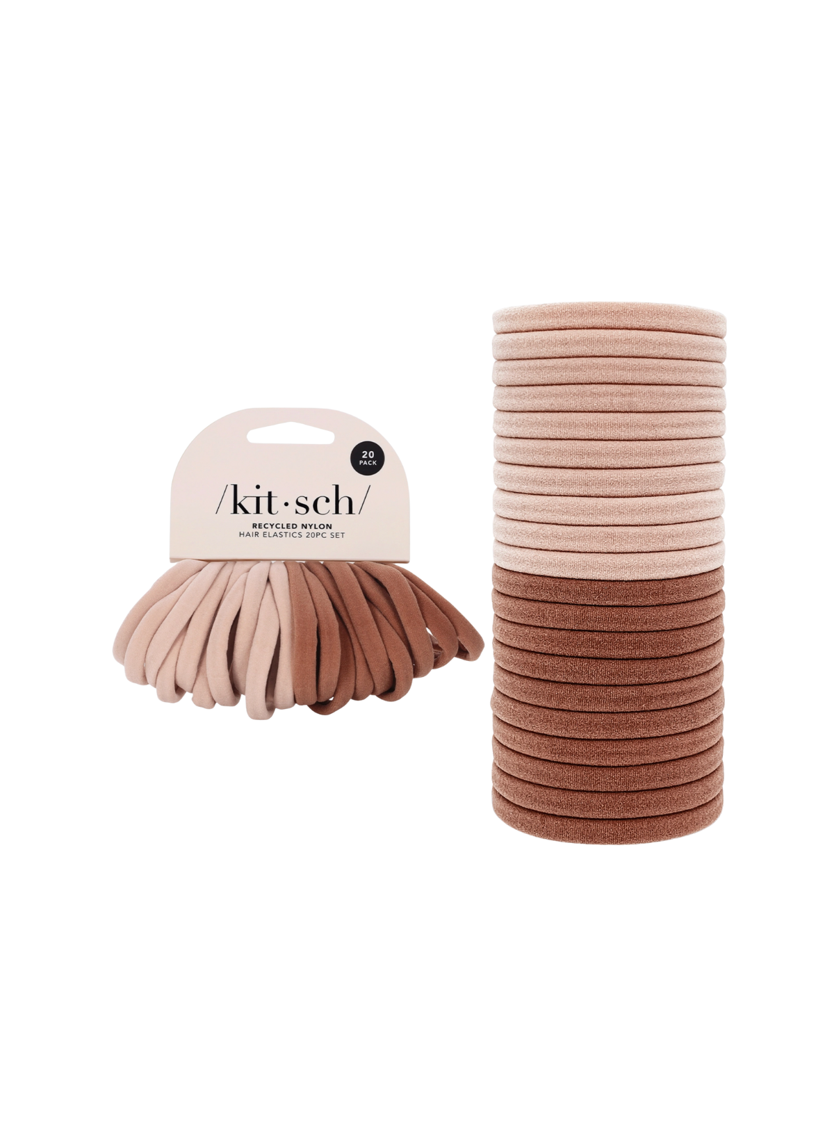 Kitsch Nylon Elastics 20pc in Blush