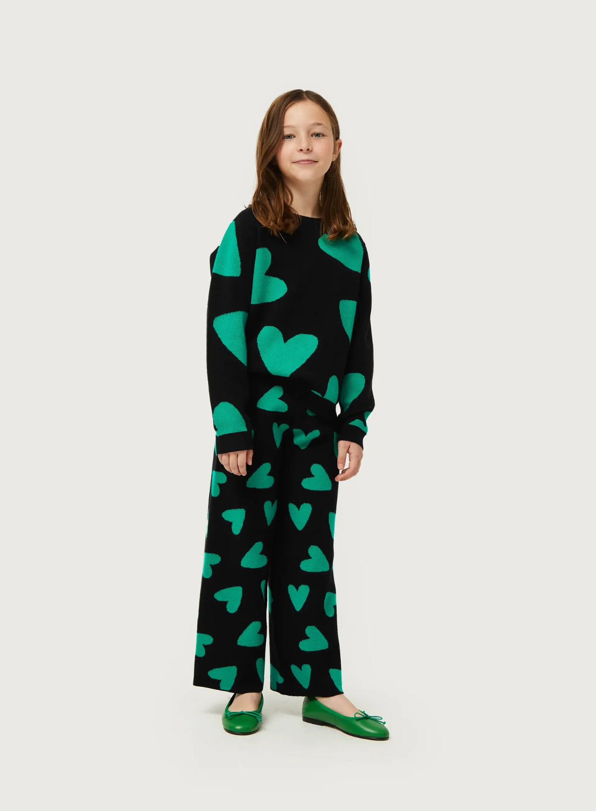Heart Jumper in Green from Compañia Fantastica Mini