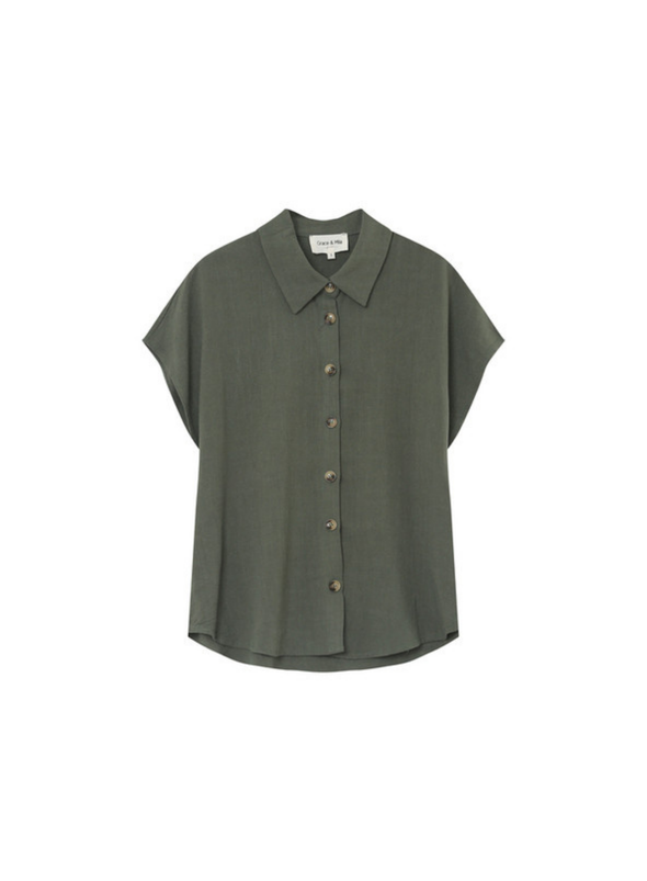 Perez Shirt in Vert from Grace & Mila