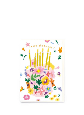 Floral Birthday Cake Card from Noi