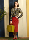 Vera Jacquard Cardigan in Navy Diamond from Palava