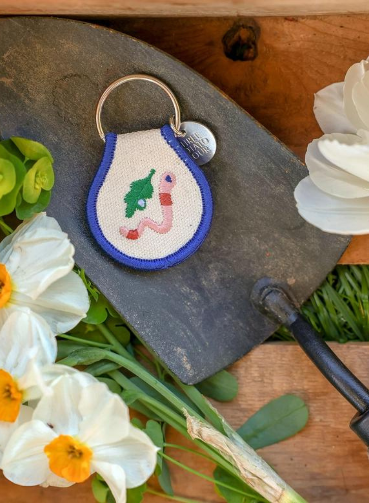 Patch Keychain - Worm from Three Potato Four