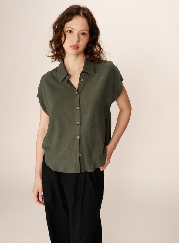 Perez Shirt in Vert from Grace & Mila
