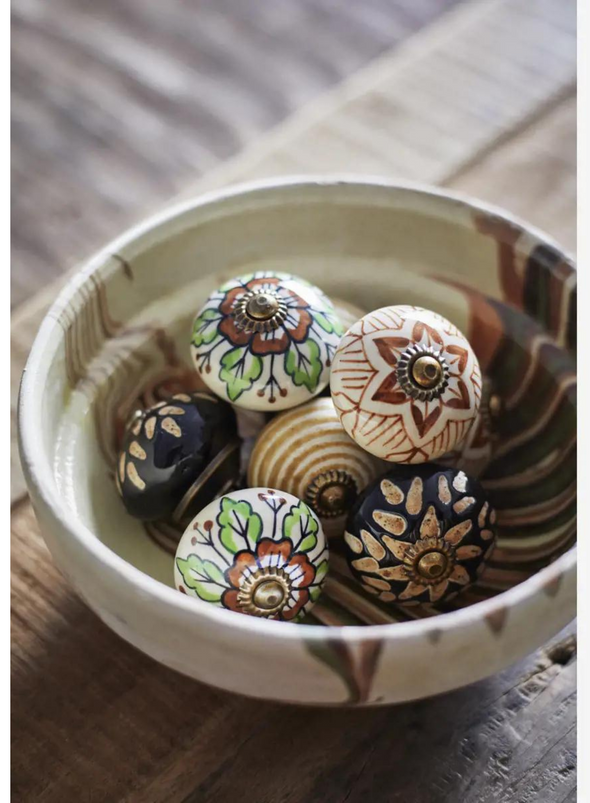 Tilly Stoneware Door Knob from Madam Stoltz