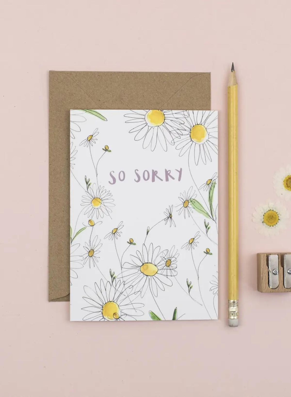 Daisy So Sorry Card from Plewsy
