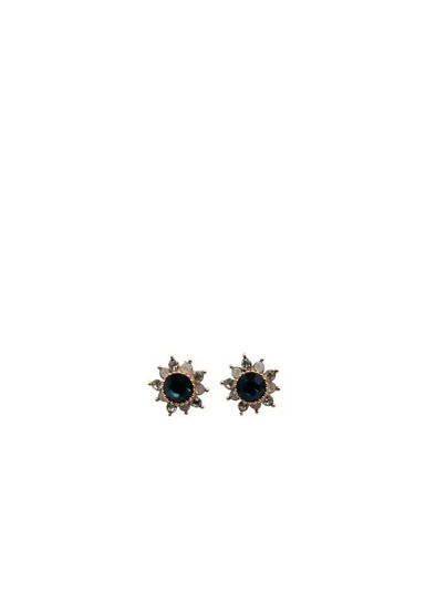 Sapphire Flower Sparkle Earrings from Sixton