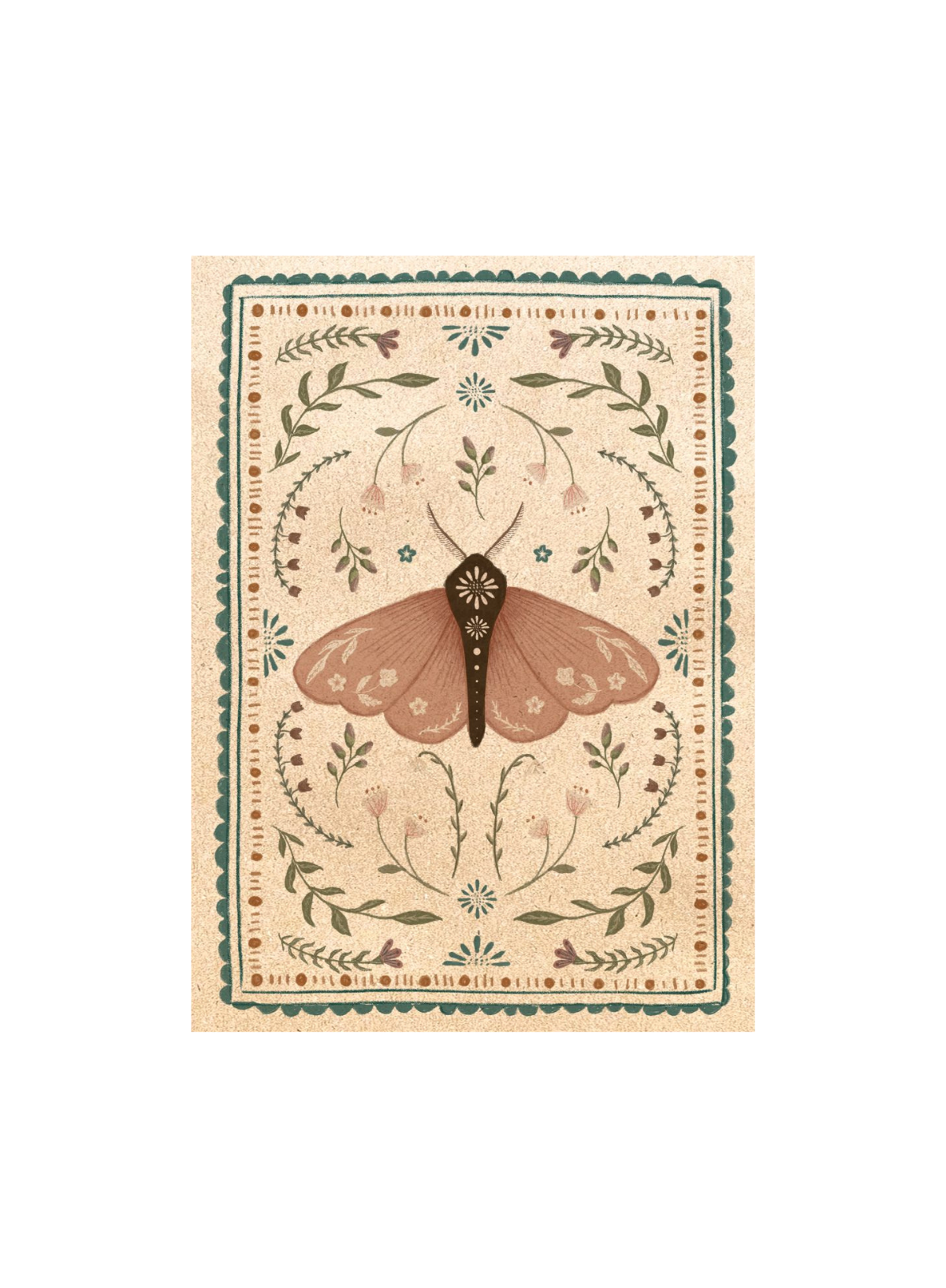 East of India Insect print Moth
