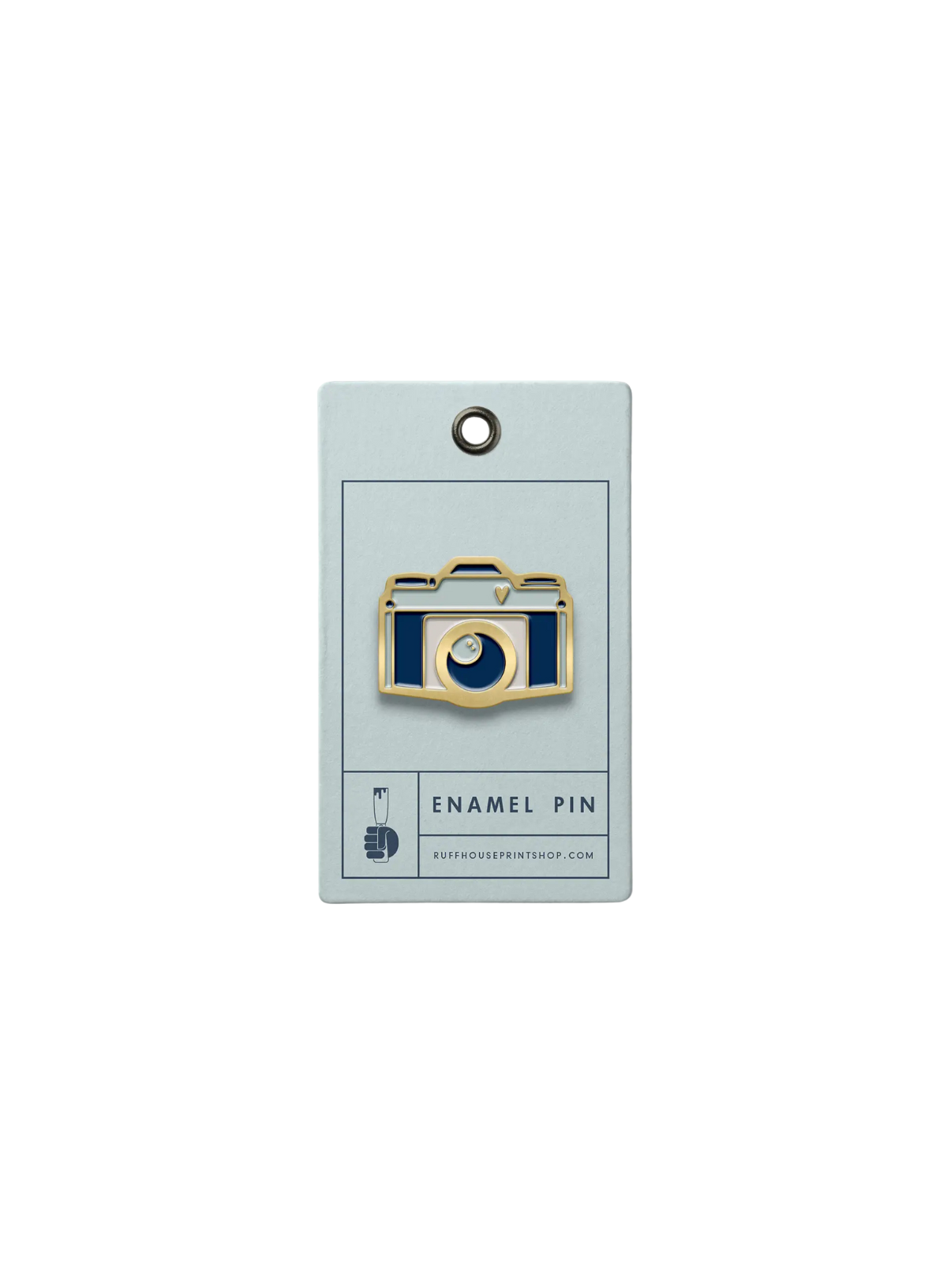 Camera Enamel Pin from Ruff House Print Shop