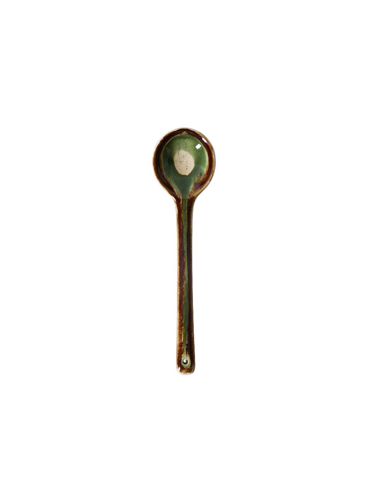 HK Living 70s Ceramics Serving Spoon in Hills Brown