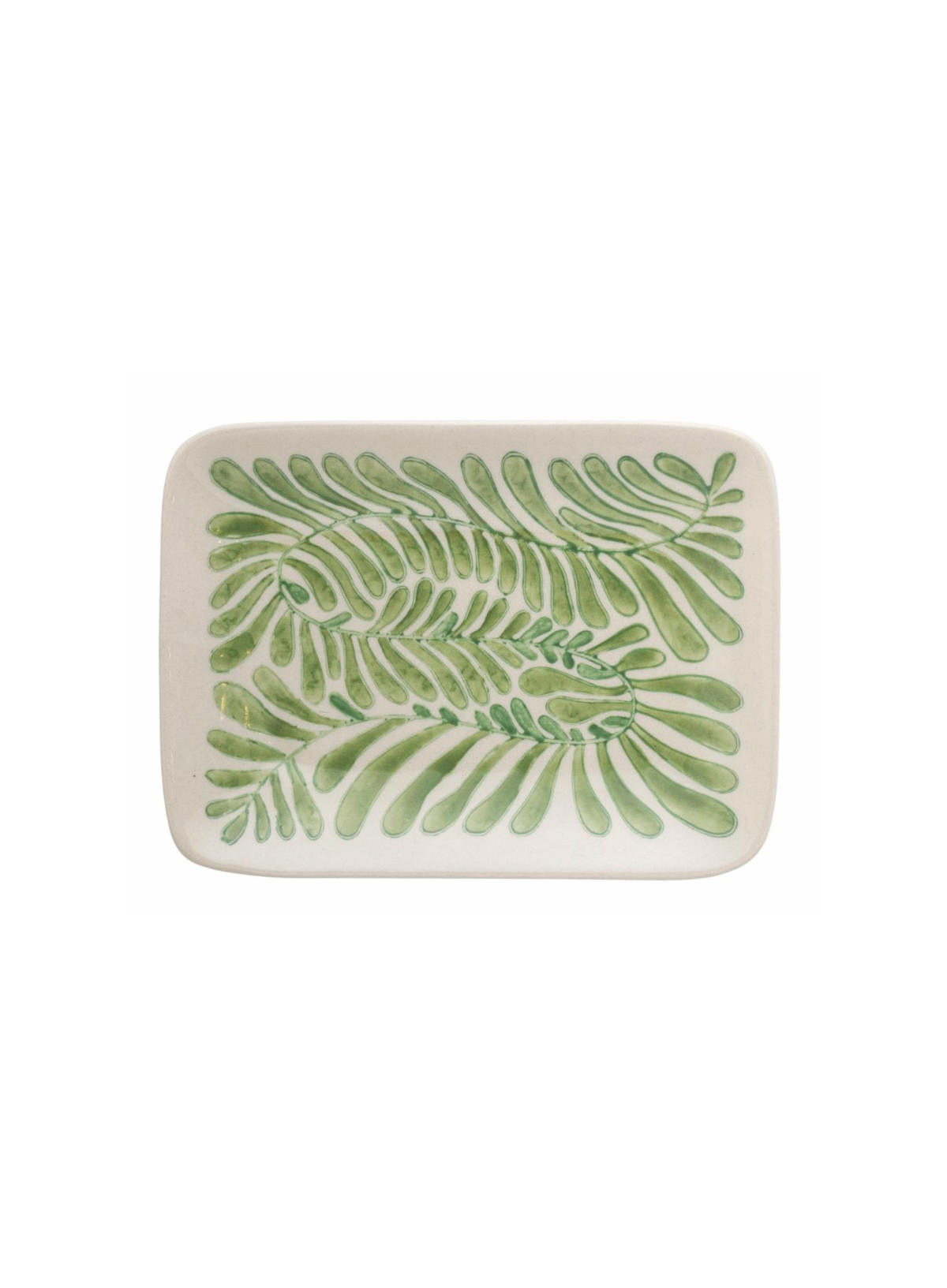 Bloomingville Rectangular Fauni Green Plate
