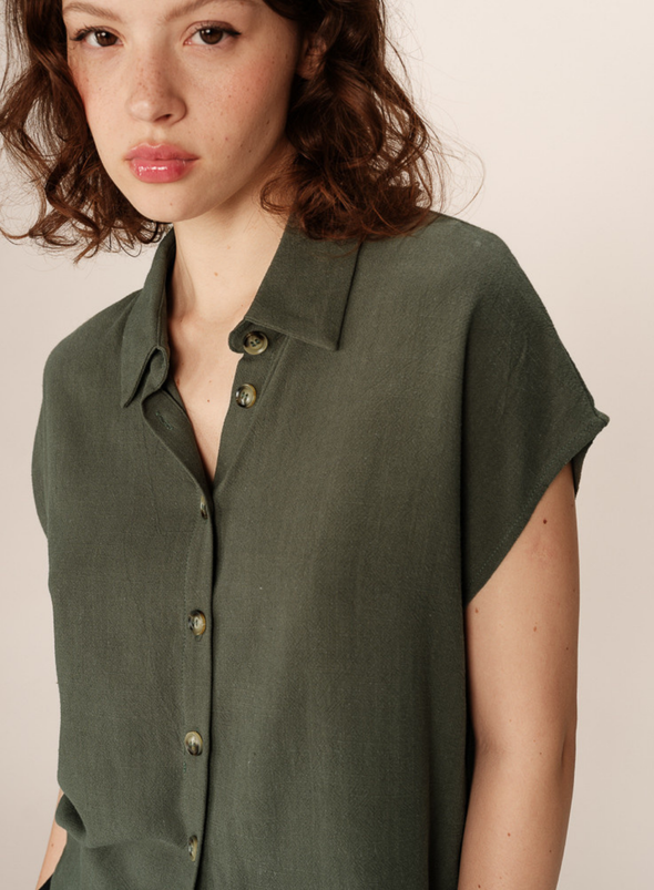 Perez Shirt in Vert from Grace & Mila