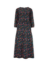 Bakari Jersey Tiered Midi Dress in Black Star Cluster from Sugarhill