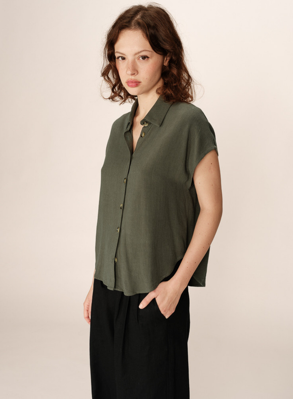 Perez Shirt in Vert from Grace & Mila