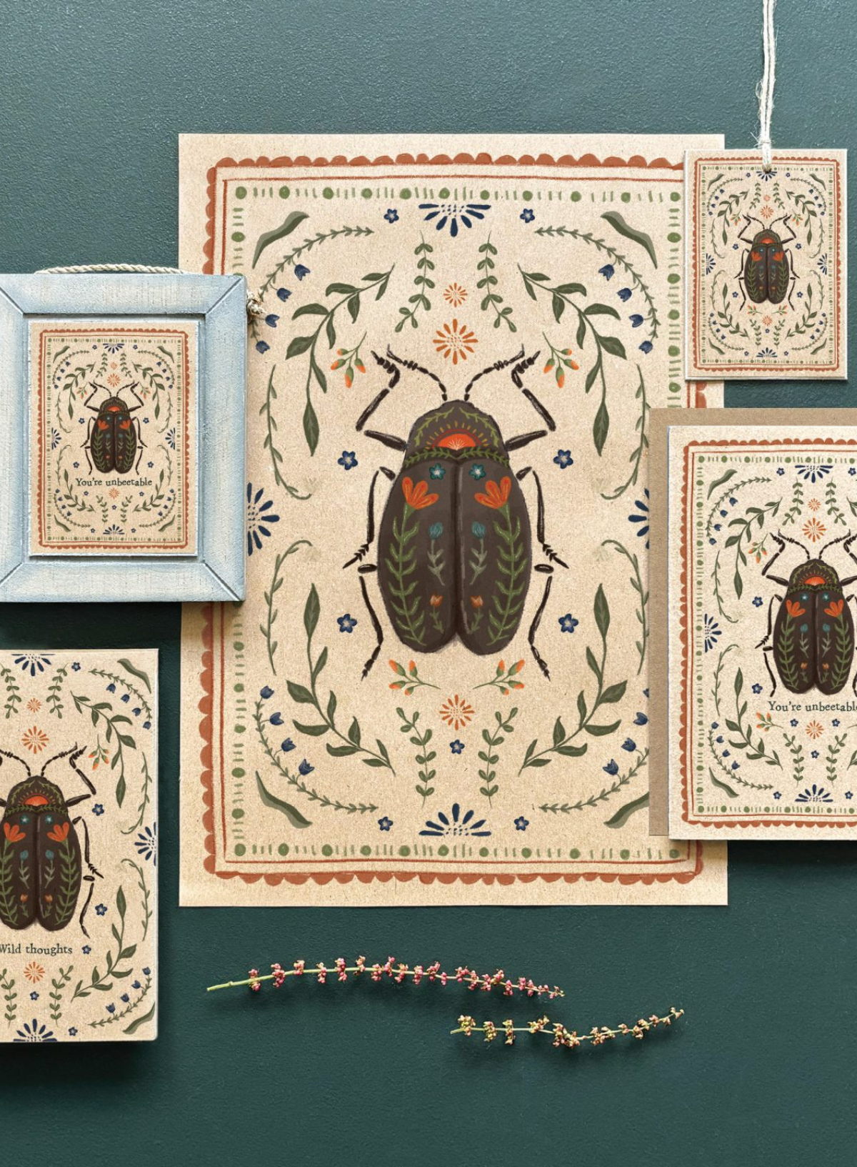 East of India Insect print Beetle