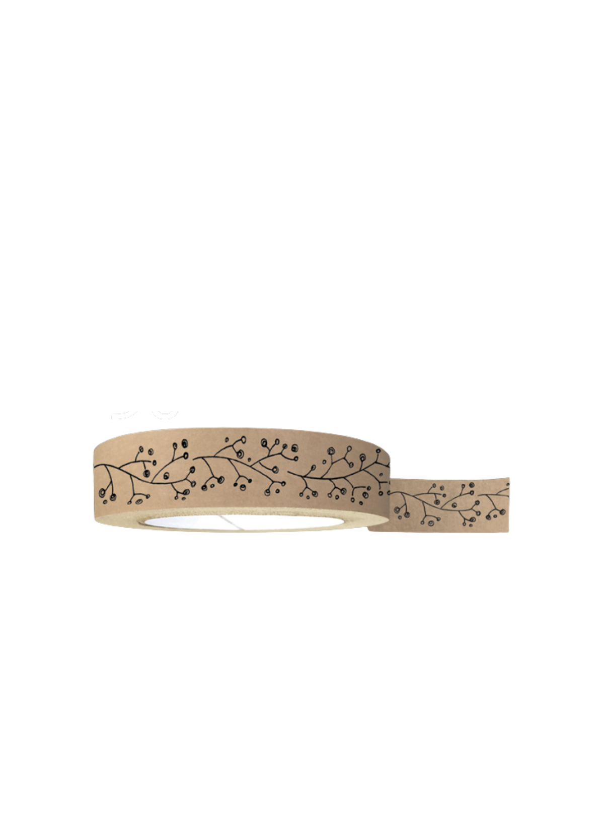 East of India Floral Brown tape