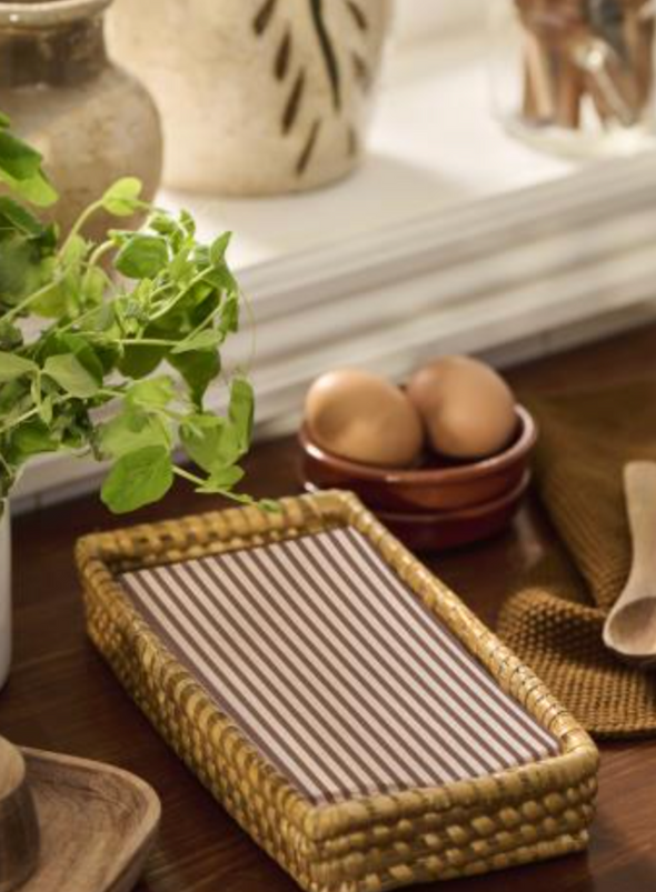 Napkin W/Brown Stripes from IB Laursen