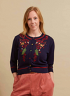 Vera Large Embroidery Cardigan in Navy Berries from Palava