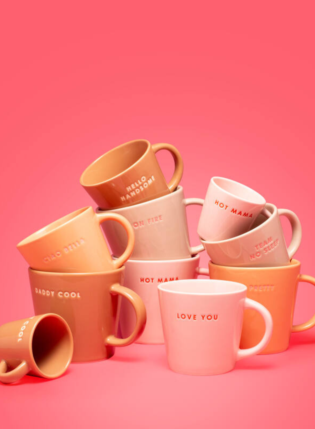 Ceramic Tea Mug Hot Mama Pink from Vondels