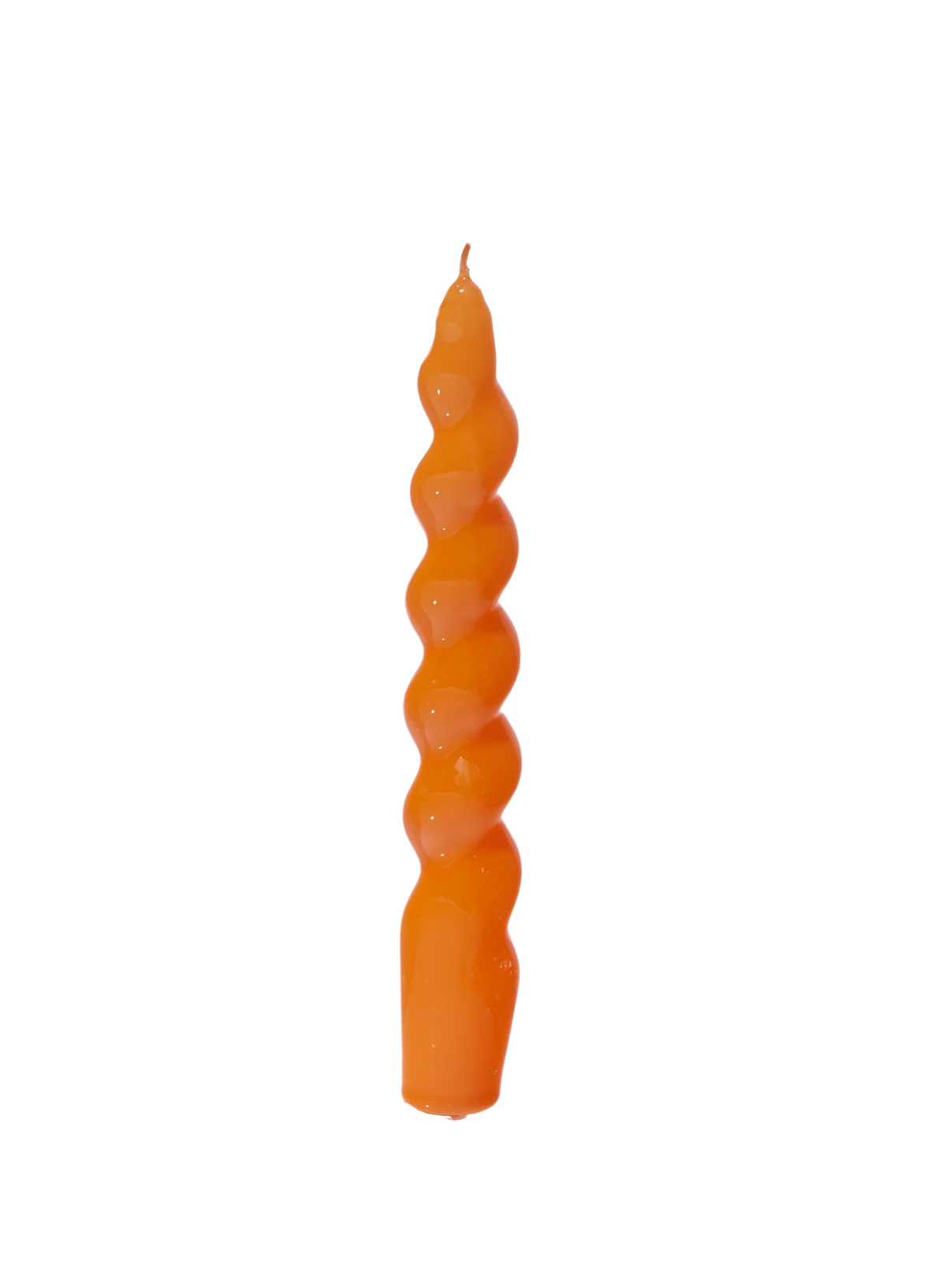 Spiral Taper Candle in Tangerine from MÆGEN