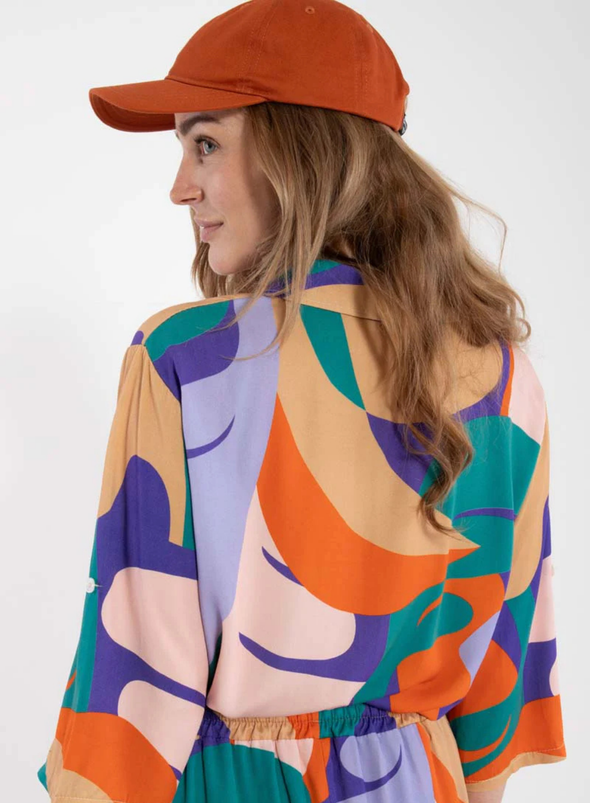 Danesolidary Viscose Shirt in Cold Purple from Danefae