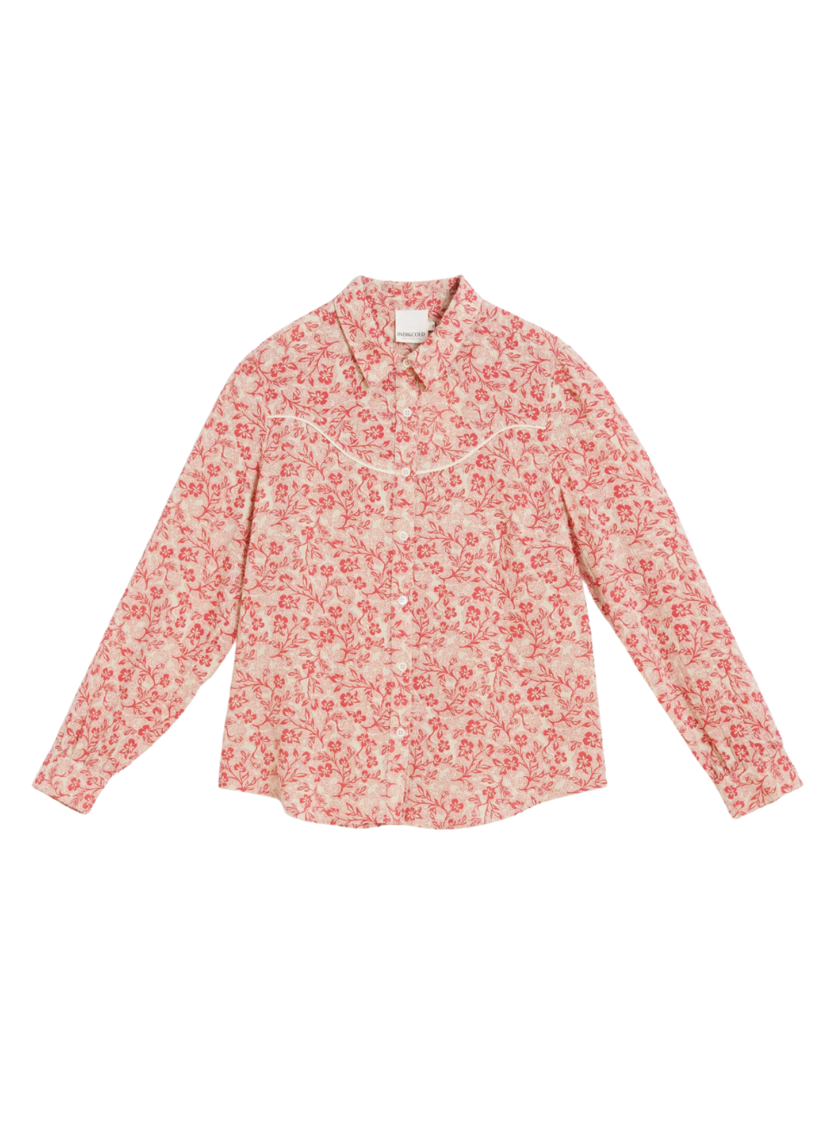Indi & Cold Western Flower Shirt in Pink