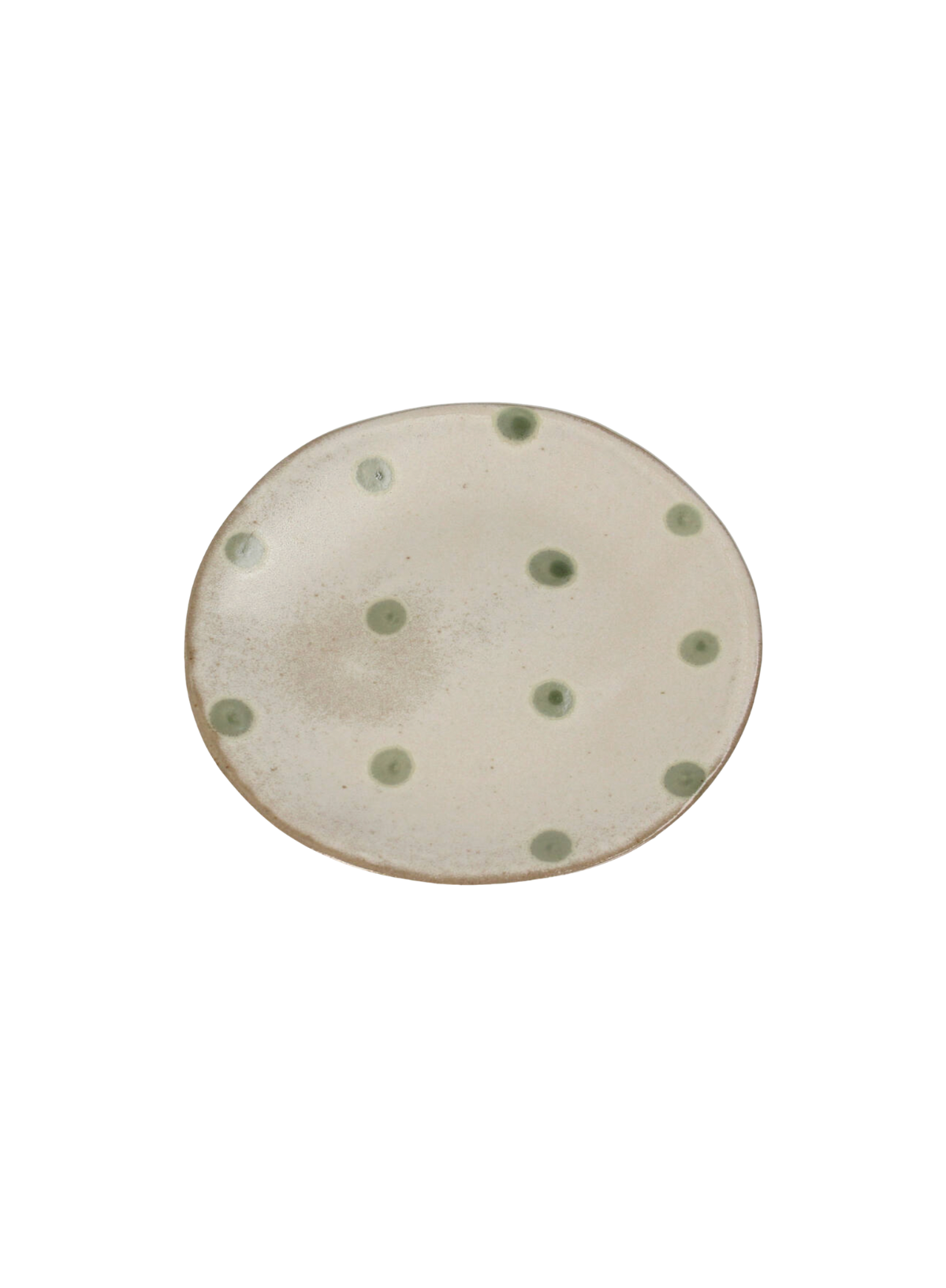 Kersten Green Dots Plate 17cm