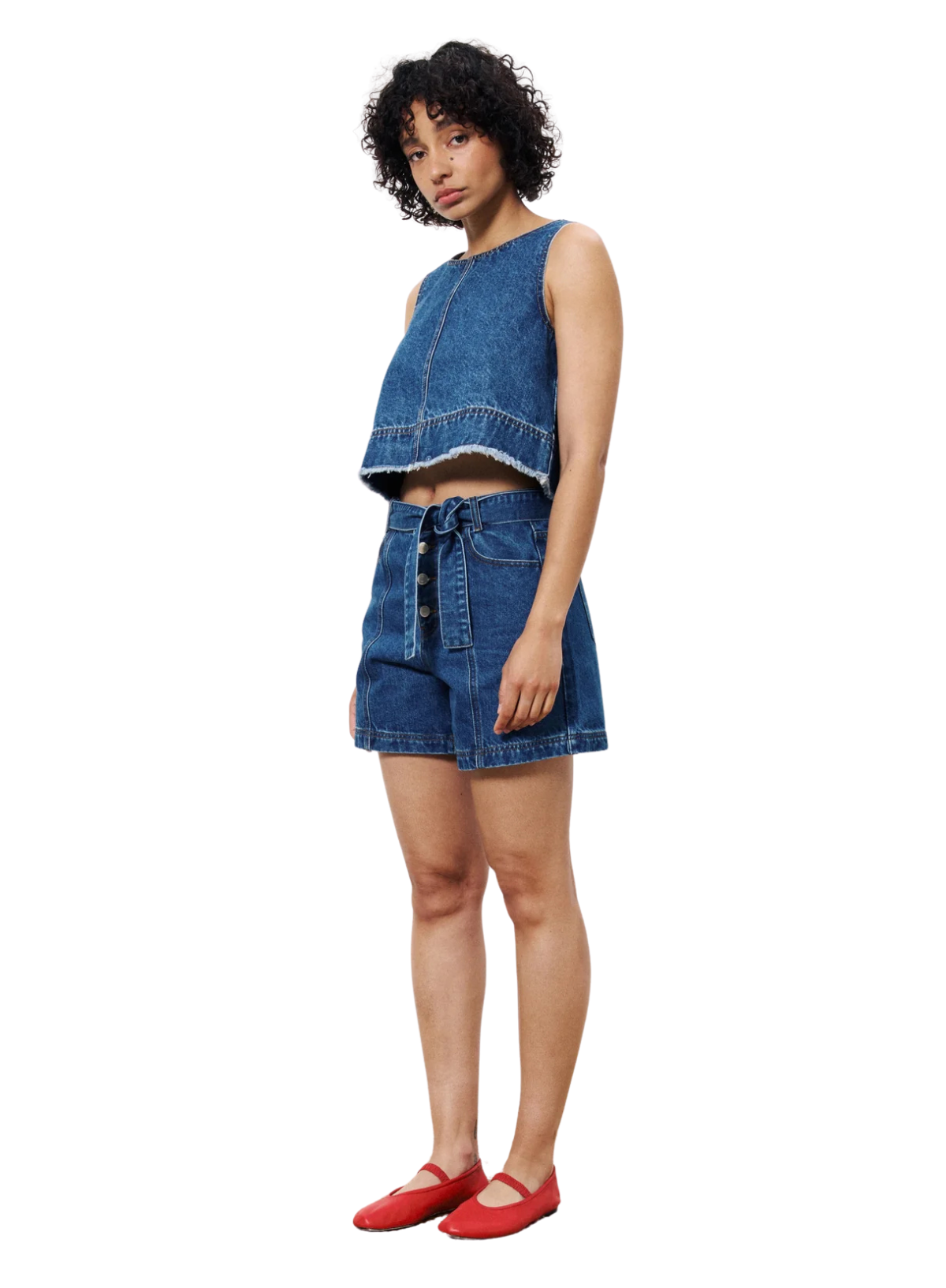 Nema Shorts in Blue Jean from FRNCH
