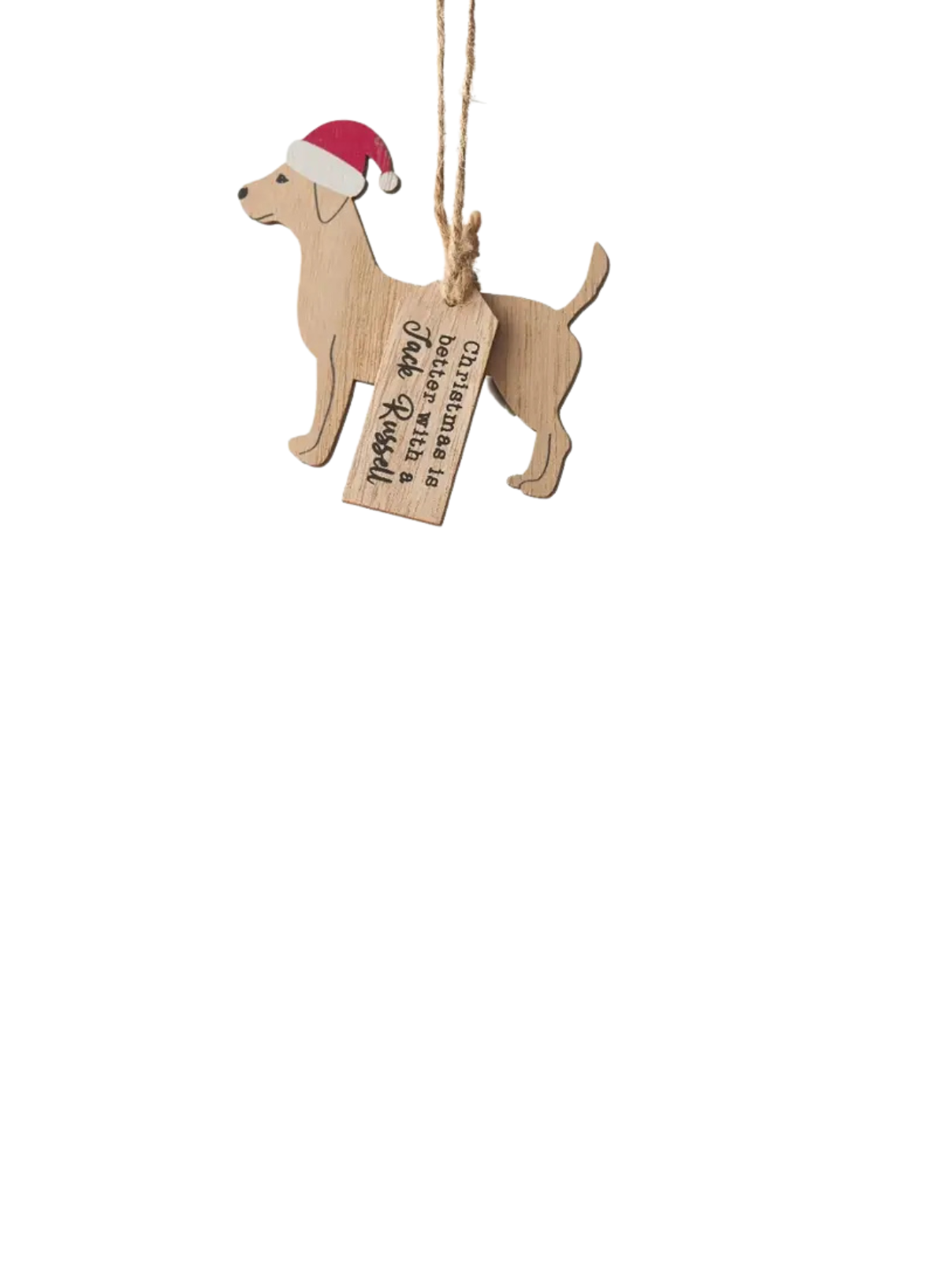 Christmas Jack Russell Hanger, 10cm from Gainsborough Gitftware