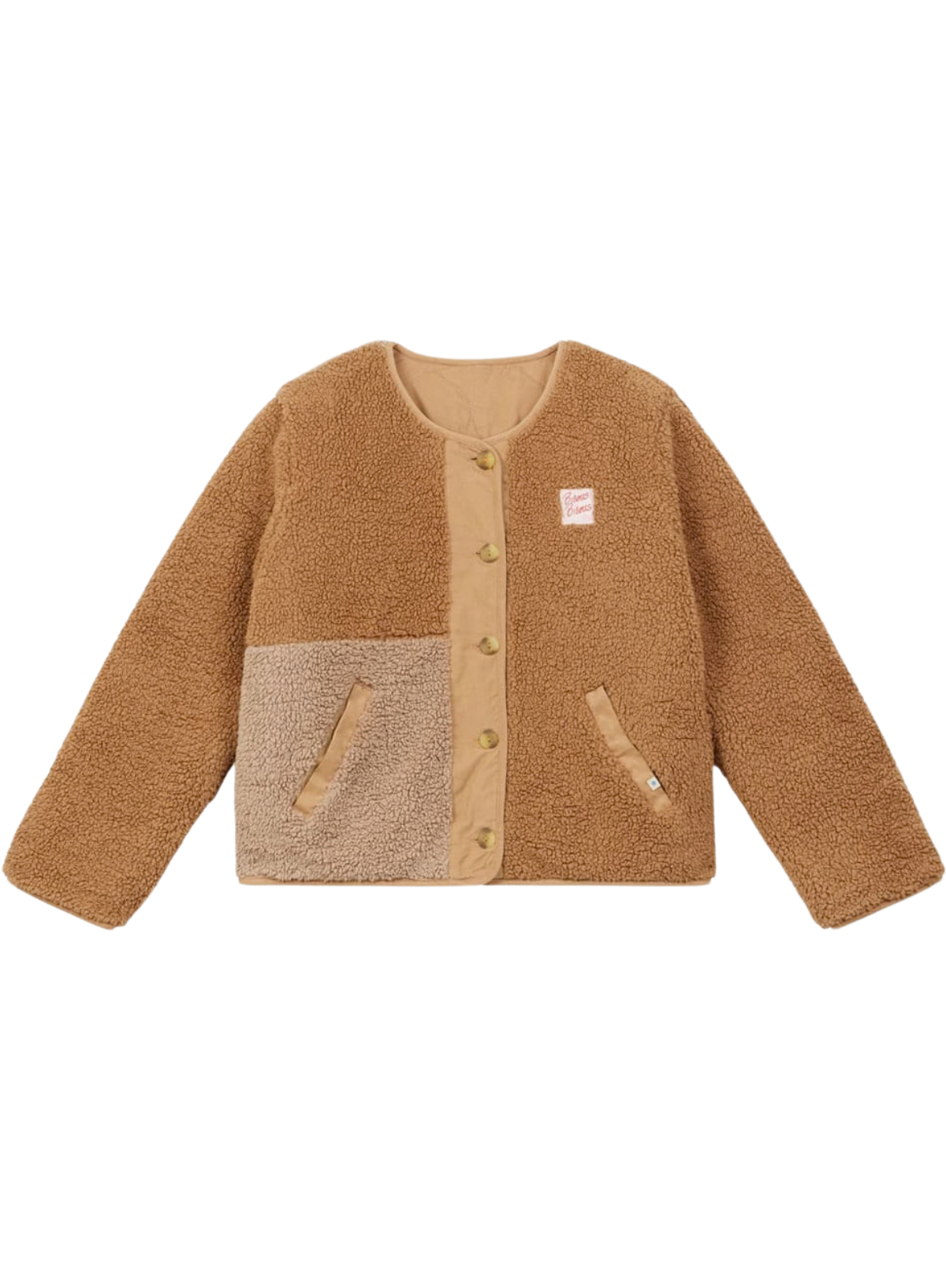a.p Reversible Jacket With Patch in Camel