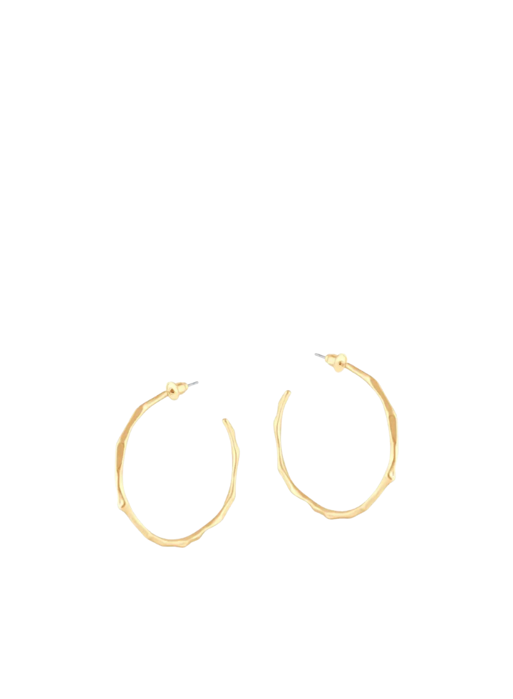 Valeria Branch Shaped Hoop Earrings in Gold from Big Metal
