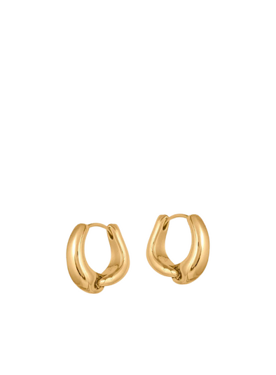 Honorine Organic Shape Knotted Earrings in Gold from Big Metal