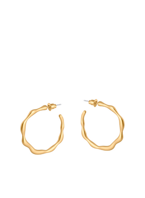 Martina Branch Hoop Earrings in Gold from Big Metal