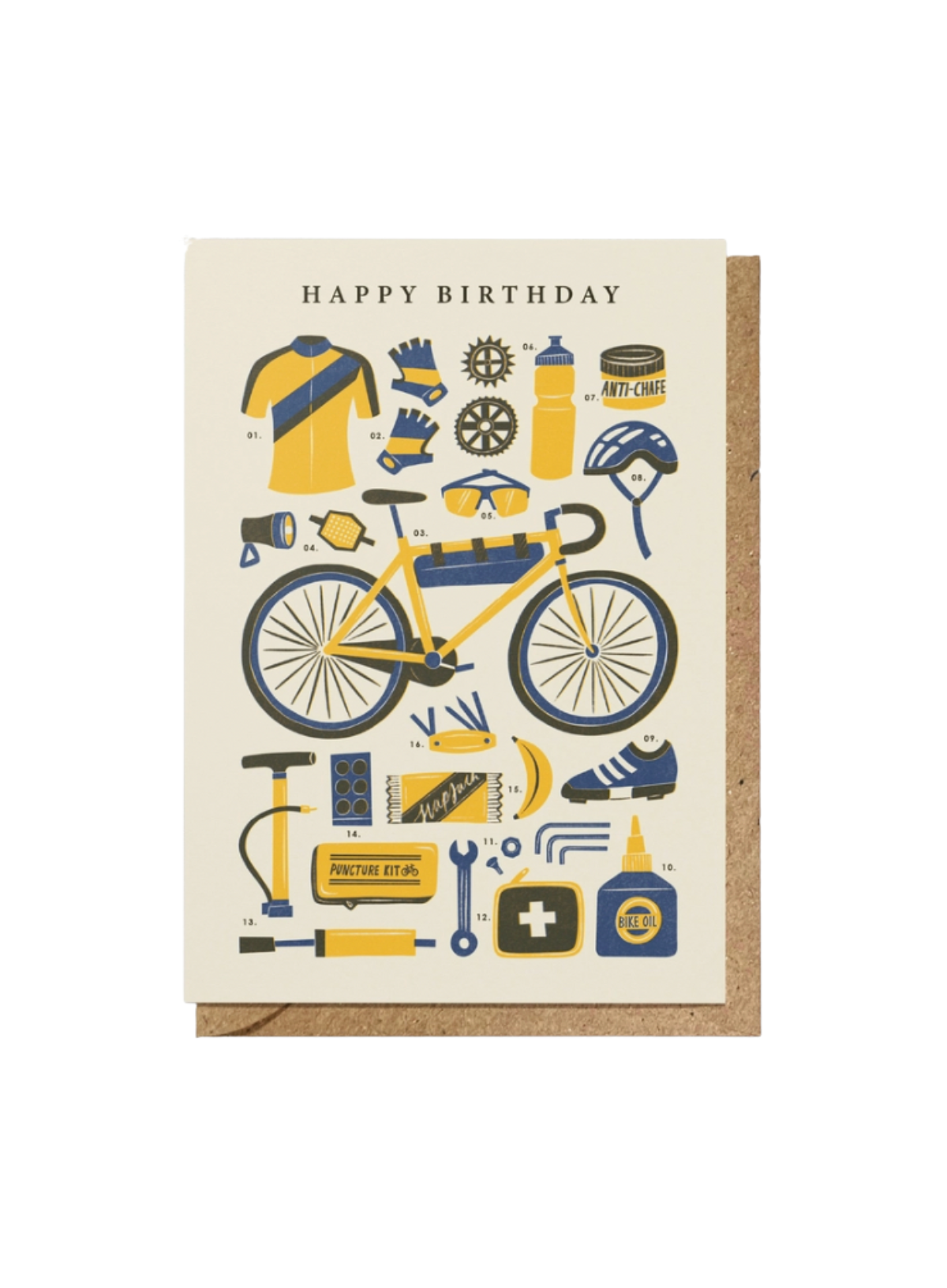 Bird & Co Cycling Kit Birthday Card