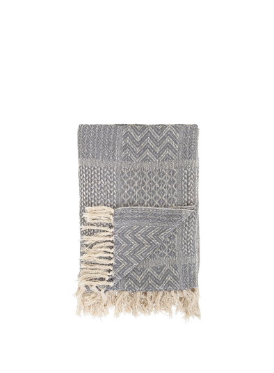 Rodion Grey Recycled Cotton Throw from Bloomingville