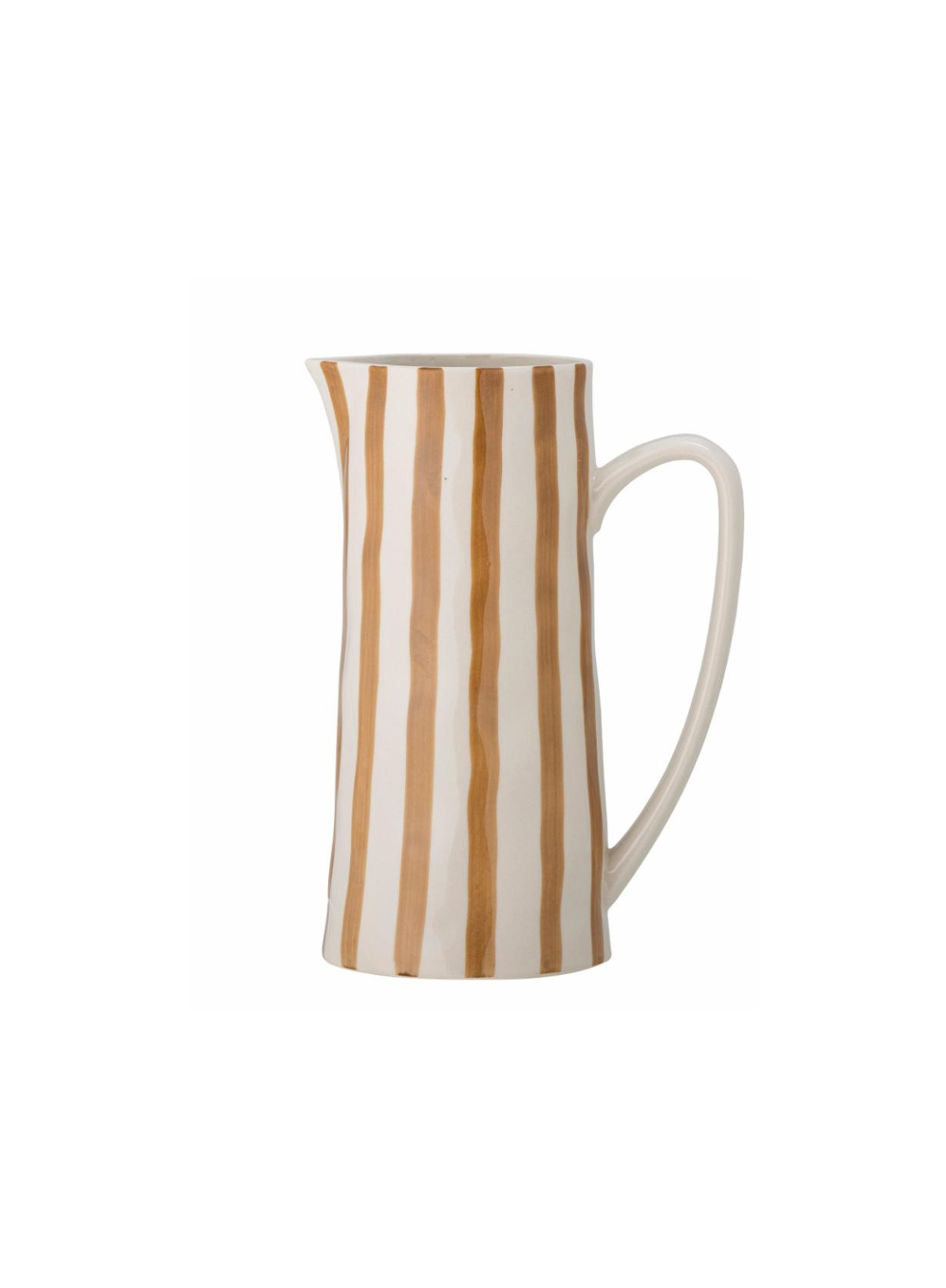 Tall Brown Begonia Stoneware Jug from Bloomingville