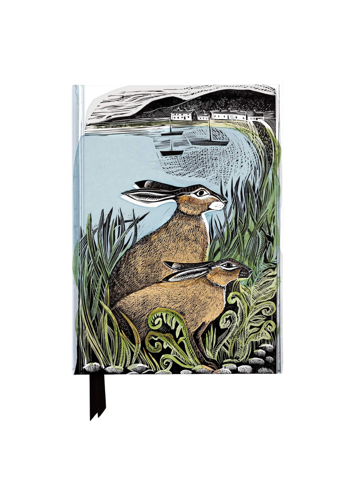 Angela Harding Rathlin Hares Foiled Ruled A5 Journal
