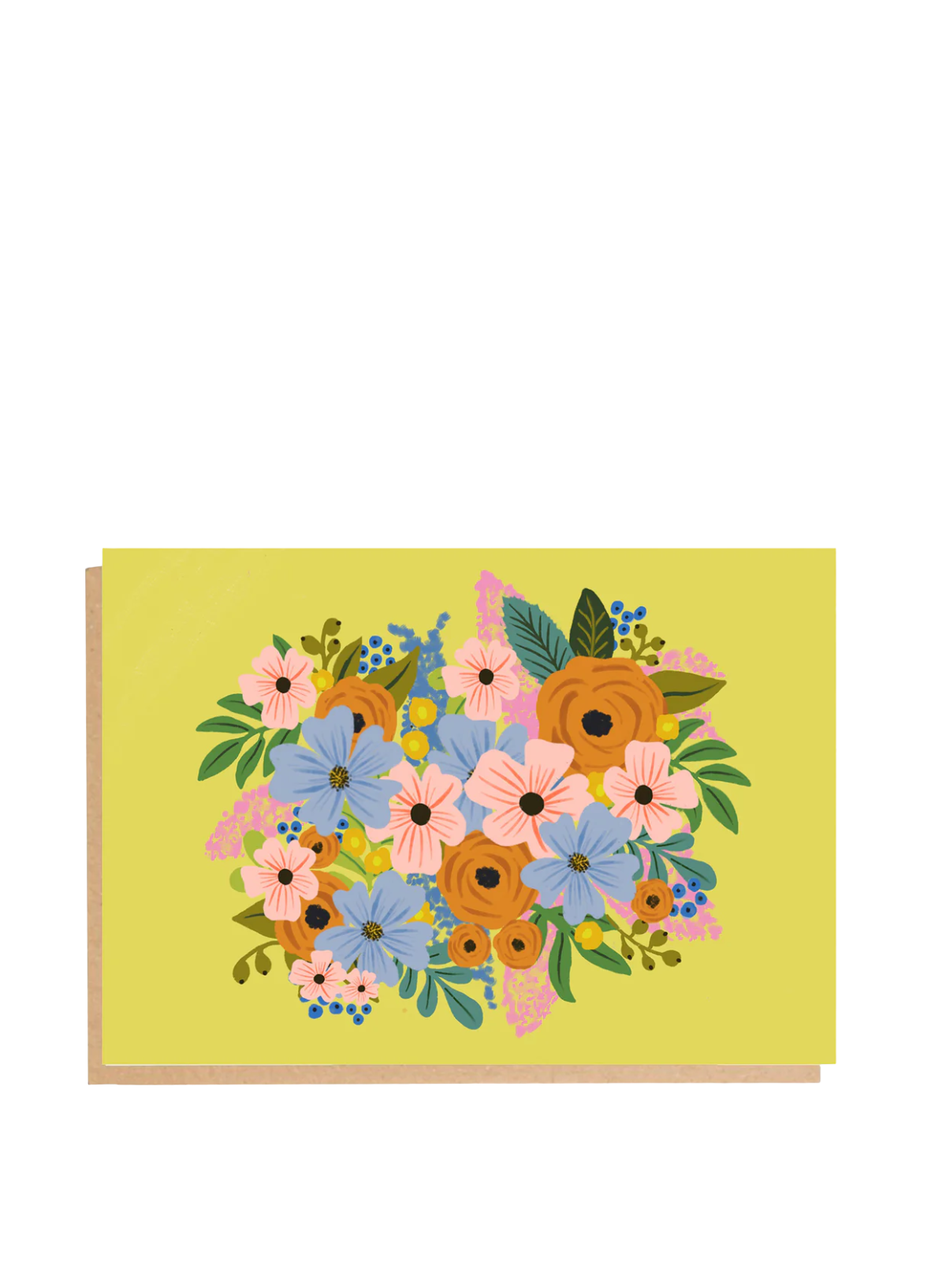 Lomond Paper Co Green - Flower Colourful Blank Card