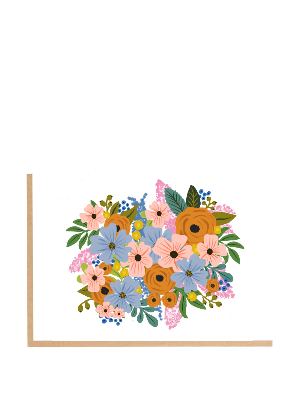 Lomond Paper Co White Flower Colourful Blank Card
