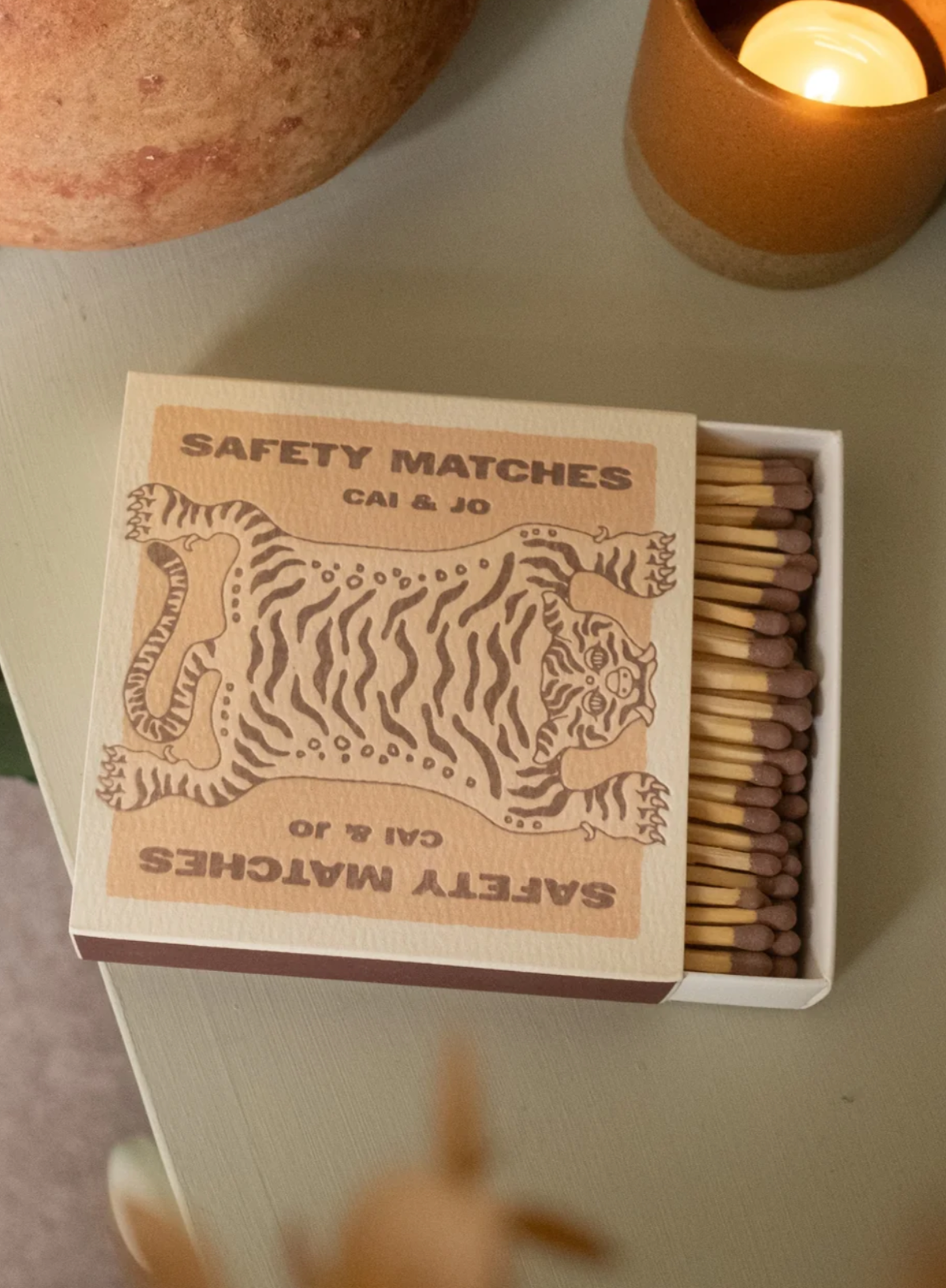 Tibetan Tiger Matchbox from Cai & Jo