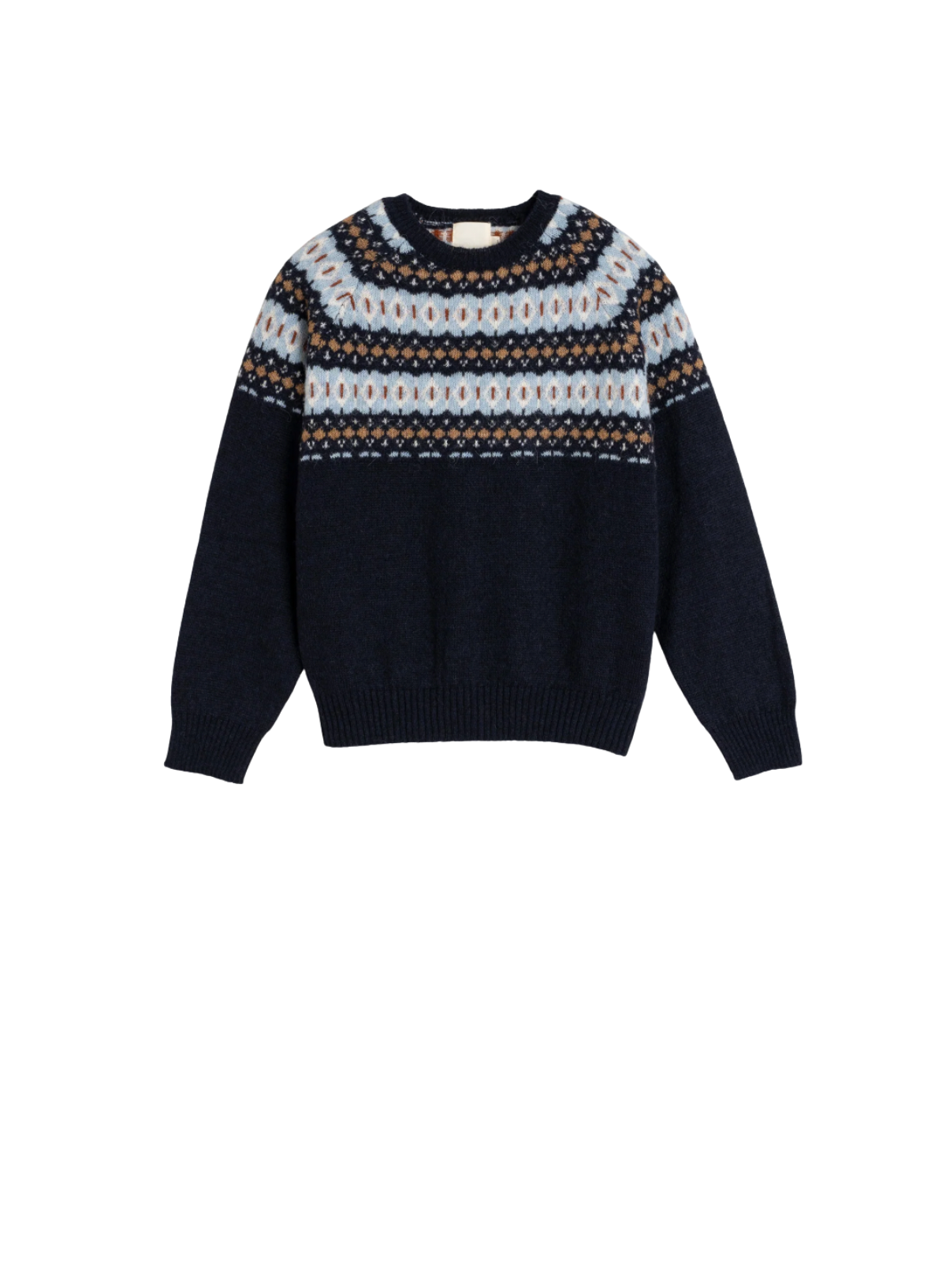 Indi & Cold Fairisle Knit Jumper in Marino