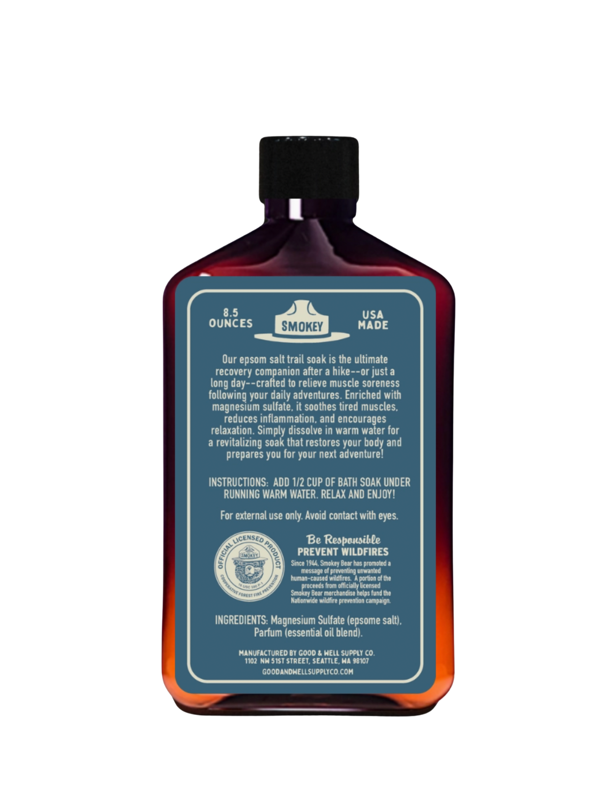 Smokey Bear Trail Soak - Cedar and Mint -  from Good & Well Supply Co.