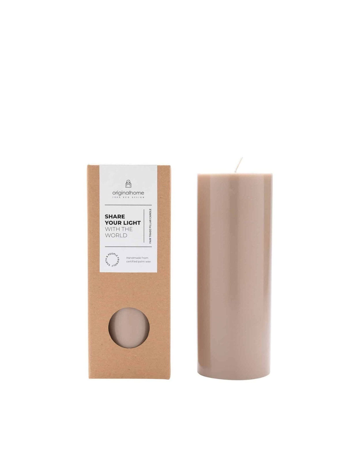 Pillar Candle in Clay 7.5x20cm from Original Home