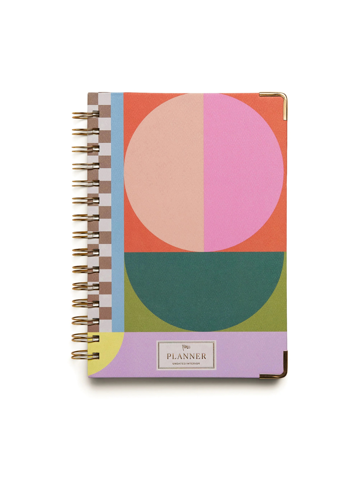 Undated 13 Mo Perpetual Planner Geo Checks from Designworks Ink