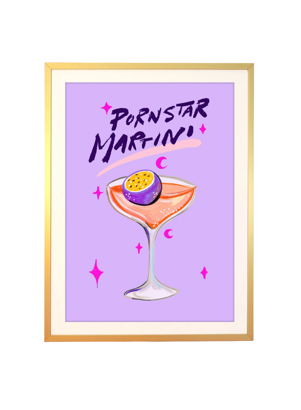 Pornstar Martini Cocktail Print: A4 from Eleanor Bowmer