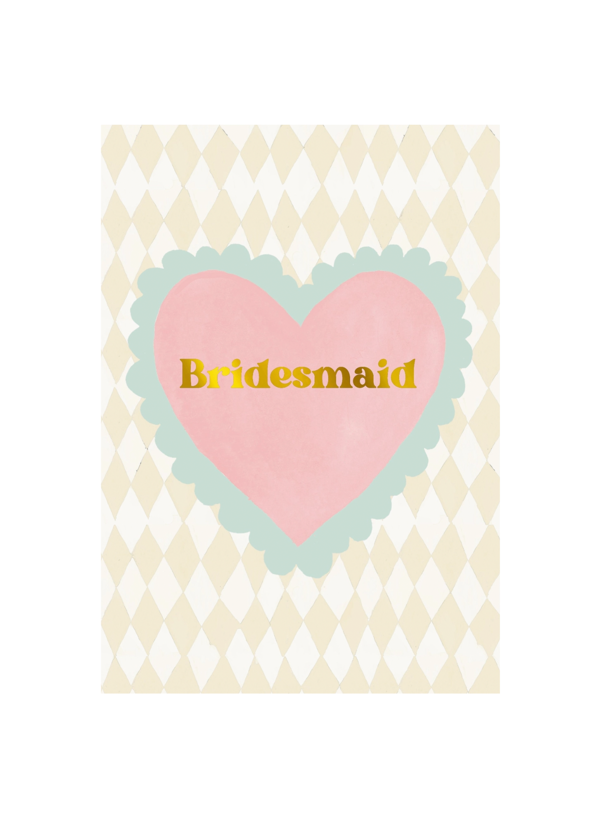 Eleanor Bowmer Bridesmaid Heart Card