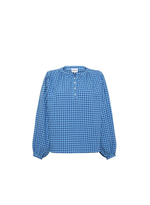 Noura Blouse in Vichy Bleu from FRNCH