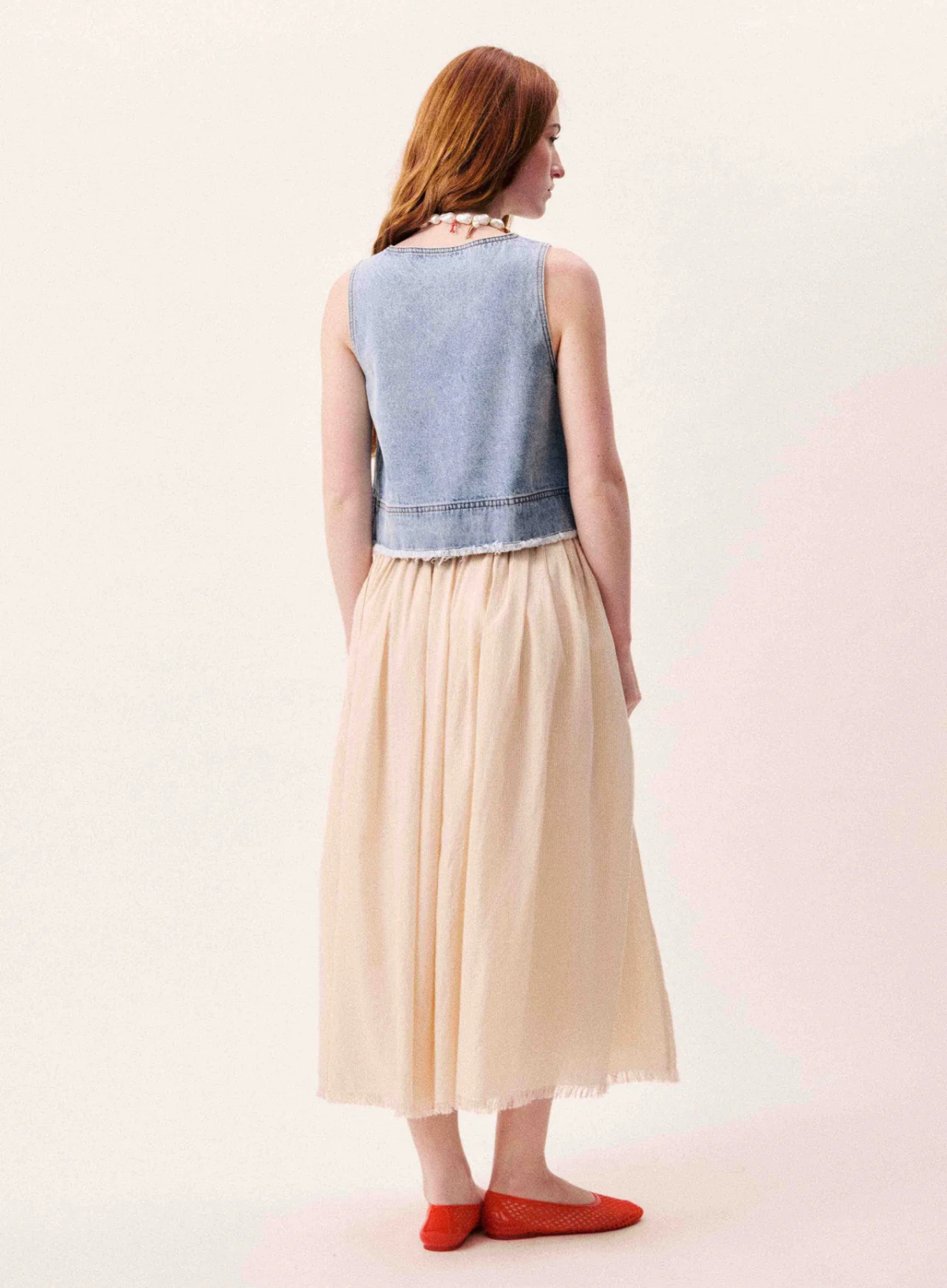 FRNCH Aqualina Top in Blue Jean