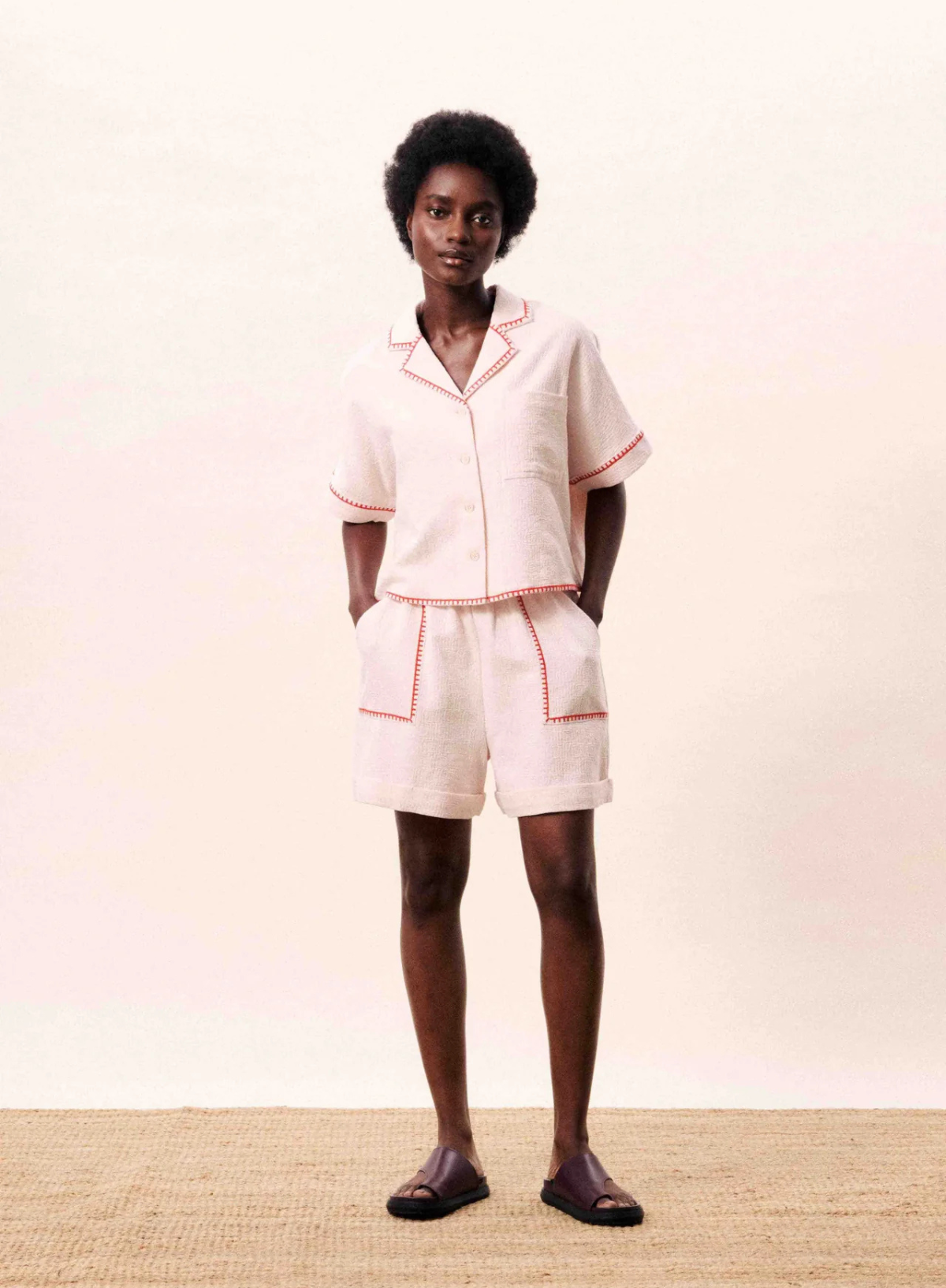 FRNCH Celestea Shorts in Pale Rose